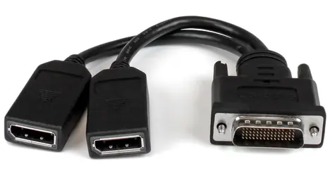 StarTech DMS-59 na 2x DisplayPort černá / Kabelový adaptér / 4K UHD / 20 cm