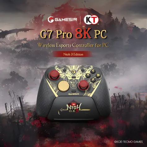 GameSir G7 Pro 8K Nioh 3 Edition černá / Herní ovladač / bezdrátový a drátový / USB-C / 8000Hz / pro PC