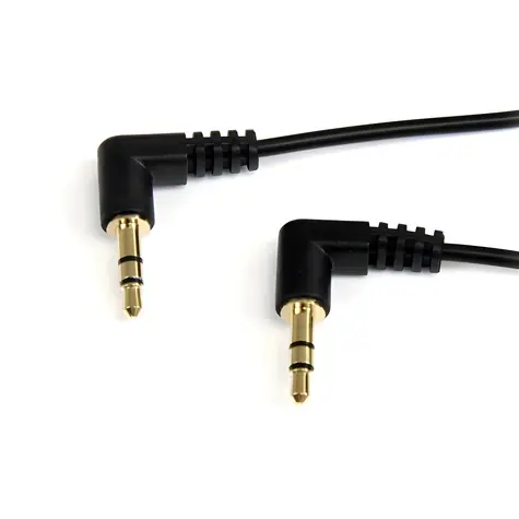 StarTech MU1MMS2RA / Audio kabel / Jack 3,5mm - Jack 3,5mm / lomený 90° / Slim / 0,3 m