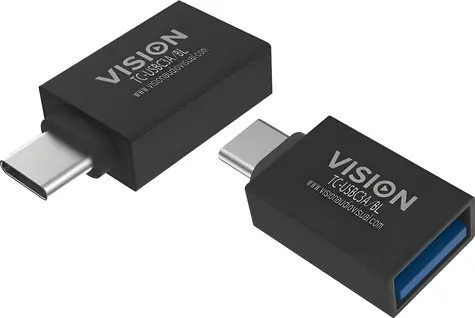 Vision USB-C (M) - USB-A (F) černá / Adaptér / USB 3.0