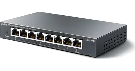 TP-Link TL-RP108GE / Reverzní switch / 8x1000Mbps / PoE In/Out