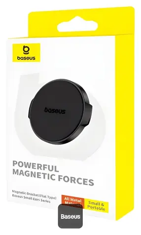 Baseus Small Ears Series Flat Cluster Black / Magnetický držák do auta / Profil 10 mm / N52 magnety / Lepicí montáž