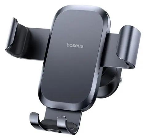 Baseus Metal Age Go černá / Gravitační držák do auta / do ventilace / 360° otočení