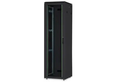 Digitus Unique 26U černá / Stojanový rozvaděč / 600x600 mm / skleněné dveře / nosnost 800 kg / IP20
