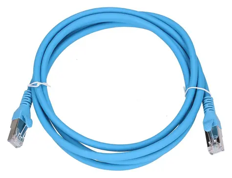 Extralink Cat.6A S/FTP modrá / Patch kabel / RJ-45 / 2 m / 10 Gbit/s / LSZH