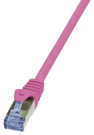 LogiLink růžová / Patch kabel / Cat6a / S/FTP / RJ-45 / 3 m