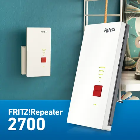AVM FRITZ! Mesh Set 2700 (3ks) bílá-šedá / Mesh Wi-Fi systém / Wi-Fi 7 / až 6,5 Gbit/s / LAN