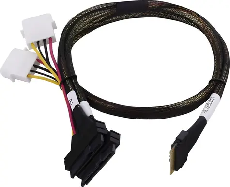 Adaptec Kabel SlimSAS SFF-8654 - 2x U.3 SFF-8639 / Kabel SAS / 0,8 m / tri-mode SAS, SATA, NVMe