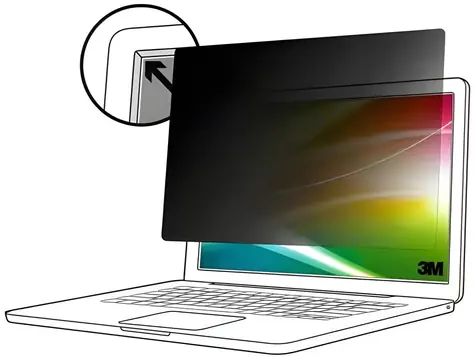 3M Bright Screen Privacy Filter černá / Filtr soukromí na notebook / 14