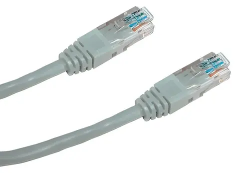 DATACOM Patch kabel UTP CAT6 1m šedý / Síťový kabel / kulatý / RJ45