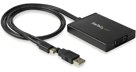 StarTech adaptér Mini DisplayPort na Dual-Link DVI-I černá / 2560x1600 px / 144 Hz / napájení USB