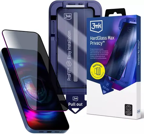 3mk HardGlass MAX Privacy / Ochranné sklo / Apple iPhone 15/16