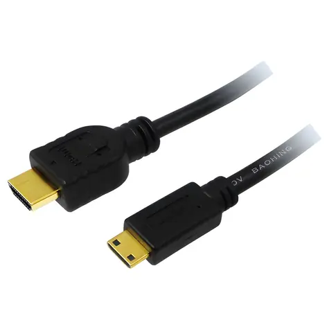 LogiLink HDMI - mini HDMI černá / Kabel / HDMI High Speed with Ethernet / 4K / 1,5 m