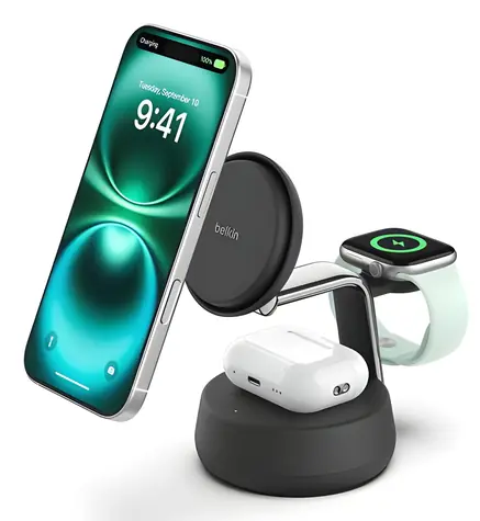 Belkin UltraCharge Pro 3v1 Qi2 25 W černá / Nabíjecí stanice