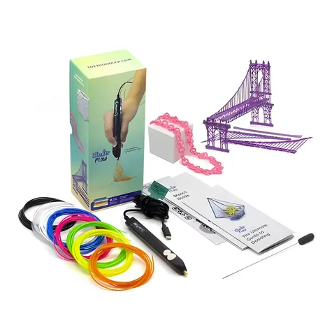 3DOODLER 3D pero Flow Essentials / Sada s náplněmi / displej / černá / od 14 let