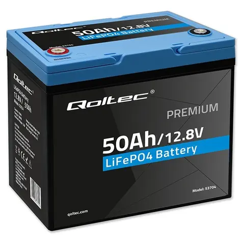 Qoltec LiFePO4 12,8V 50Ah / Akumulátor / 640Wh / BMS