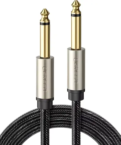 Ugreen 10638 černá / Audio kabel / Jack 6,35 mm (M) - Jack 6,35 mm (M) / 1 m