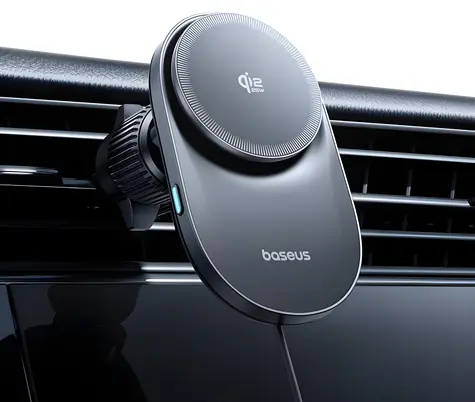 Baseus PrimeTrip VC2 Pro černá / Držák do auta / bezdrátové nabíjení 25W / aktivní chlazení / MagSafe