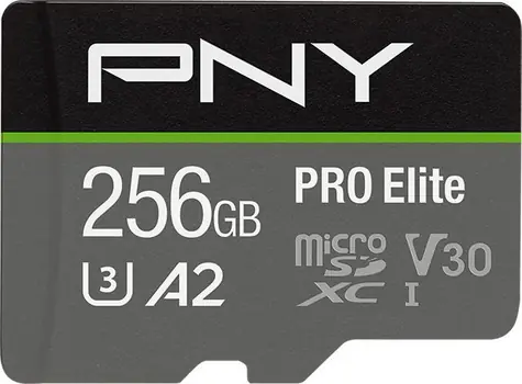 PNY PRO Elite microSDXC 256 GB / Paměťová karta / Class 10 / UHS-I / U3 / A2 / V30