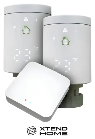 Xtend Home Termostatická hlavice 2ks + Zigbee brána / Termostatická hlavice / Zigbee / Tuya / LED displej