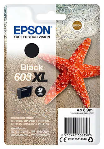 Epson 603XL černá / Cartridge / originální / 8.9 ml / pro Expression Home XP-2150, XP-2155, XP-3150, XP-3155