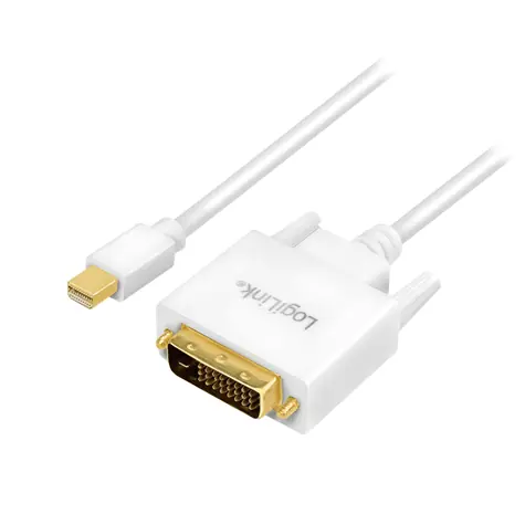 LogiLink Mini DisplayPort - DVI-D bílá / Kabel / 3 m / 1920×1080