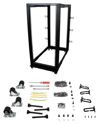 StarTech Otevřený rack 25U mobilní / Otevřený rozvaděč / 19