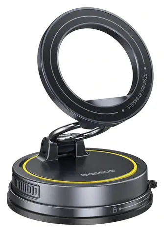 Baseus VC2 Flex černá / Držák do auta / magnetický / přísavka / 720° otočení