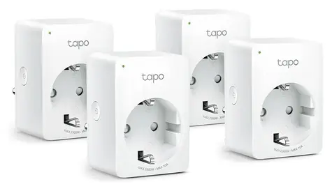 TP-Link Tapo chytrá zásuvka 4 ks bílá / Chytrá zásuvka / Wi-Fi / 10A / Alexa & Google