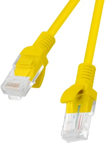 Lanberg Patch kabel Cat6 UTP 0,25m žlutý / Patch kabel / RJ45-RJ45