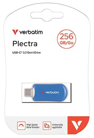Verbatim Plectra 256GB modrá / Flash disk / USB-C 3.2 Gen 1 / až 100 MB/s