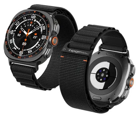 Spigen Fabric Band pro Samsung Galaxy Watch 9/8 46/44/40mm černá / Řemínek / nylon / kovová přezka
