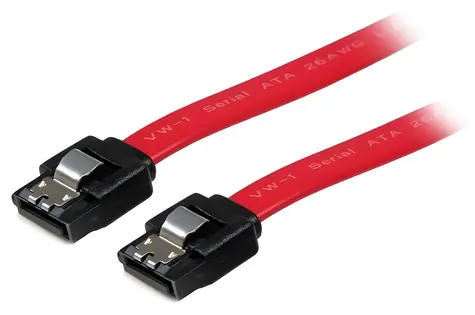 StarTech LSATA18 červená / SATA kabel / SATA - SATA / se zámkem / 45,7 cm