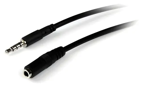 StarTech MUHSMF2M / Prodlužovací kabel Audio Jack 3.5 mm / iPhone 4 pin / M/F / 2 m