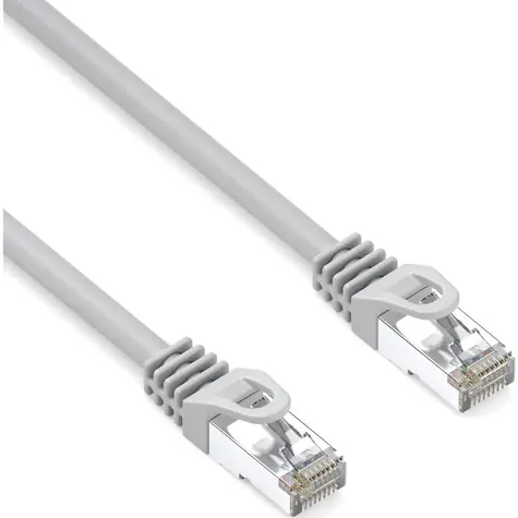 Logo LAN kabel S/FTP Cat 6a šedý / Síťový kabel / RJ-45 / 10 m / 10 Gbit/s