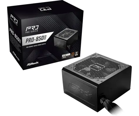 ASRock PRO-850B černá / Zdroj ATX / 850 W / 80 PLUS Bronze / ATX 3.1 / 120 mm