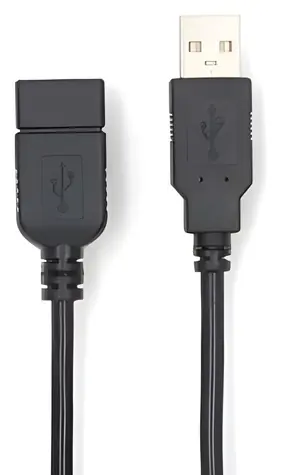Nedis USB-A (M) - USB-A (F) 2.0 3m černá / Prodlužovací kabel / 18 W / 480 Mbps