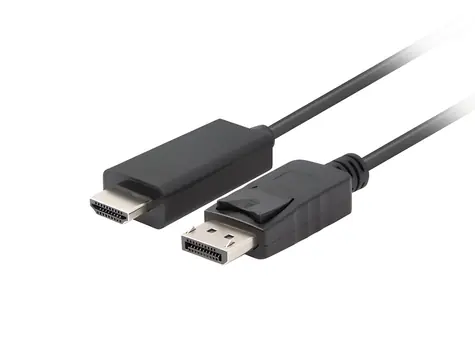 Lanberg CA-DPHD-11CC-0030-BK černá / Kabel DisplayPort na HDMI / 3 m / DP 1.1 / 1080p / 60 Hz