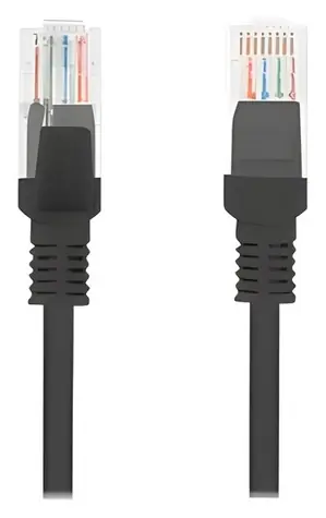 Lanberg UTP CAT5E 20m černá / Patch kabel / RJ45-RJ45 / Fluke Passed