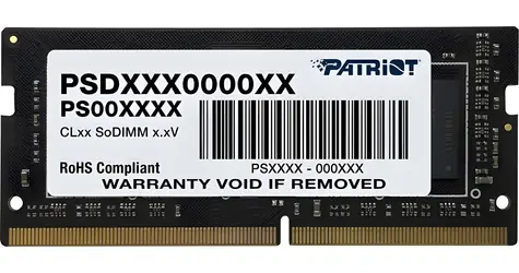 Patriot Signature 8GB 2400MHz / SODIMM / DDR4 / CL17 / Unbuffered / Non-ECC / 1,2V