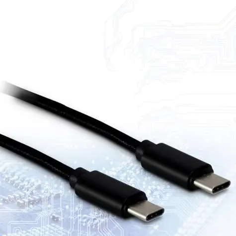 Inter-Tech USB-C kabel 1 m černá / Kabel / USB-C (M) - USB-C (M) / USB 2.0