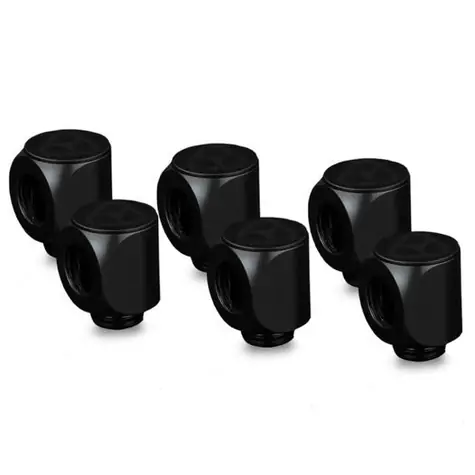 Thermal Grizzly DeltaMate Rotary 90° černá / Fitink pro vodní chlazení / G1/4