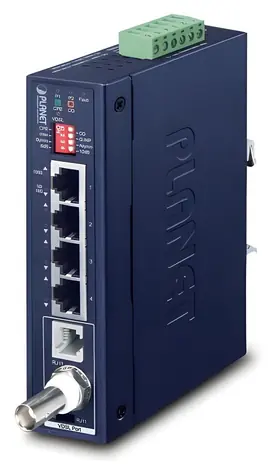 Planet IVC-234GT / VDSL2 mediakonvertor průmyslový / 4x GLAN / profil 17a/30a / G.Vectoring / G.INP