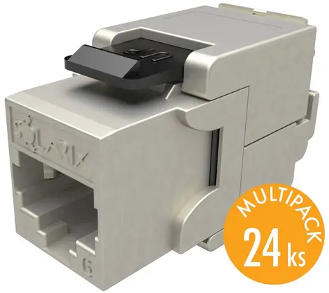 Solarix samořezný keystone CAT6 STP 24 ks multipack / Konektor RJ45 / Stíněný