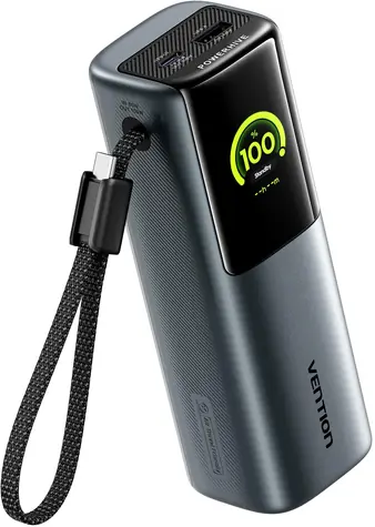 Vention Powerhive šedá / Powerbanka / 20 000 mAh / 2x USB-C / 1x USB-A