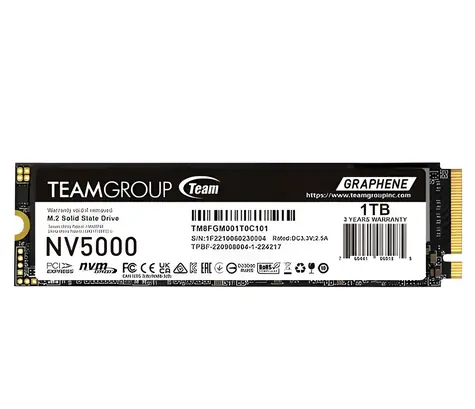 TeamGroup NV5000 1TB / Interní SSD / M.2 2280 NVMe PCIe 4.0 / čtení: 4500 MB/s / zápis: 1900 MB/s
