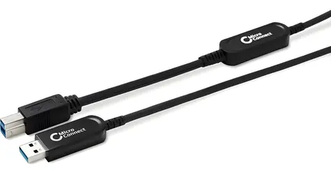 MicroConnect kabel USB-A - USB-B 15 m černá / Kabel / 10 Gbit/s