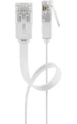 Goobay Patch kabel Cat5e U/UTP plochý bílá / Síťový kabel / RJ45 / 5 m