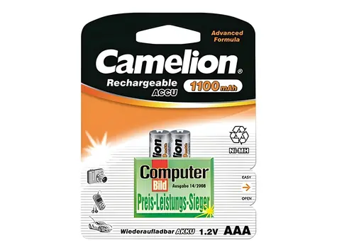 Camelion AAA (HR03) 1100 mAh / Nabíjecí baterie / Ni-MH / 1,2 V / 2 ks