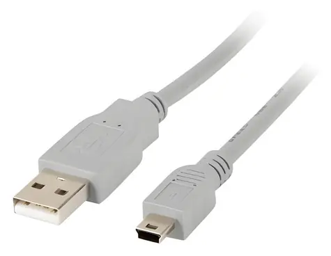 Lanberg USB Mini (M) - USB-A (M) šedá / Kabel USB 2.0 / 1,8 m
